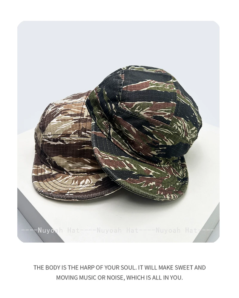 New Men Women Camouflage Retro Letters Solid Baseball Hats Sunshade Short Flat Eaves Versatile Personal Peaked Cap Fashion Ins