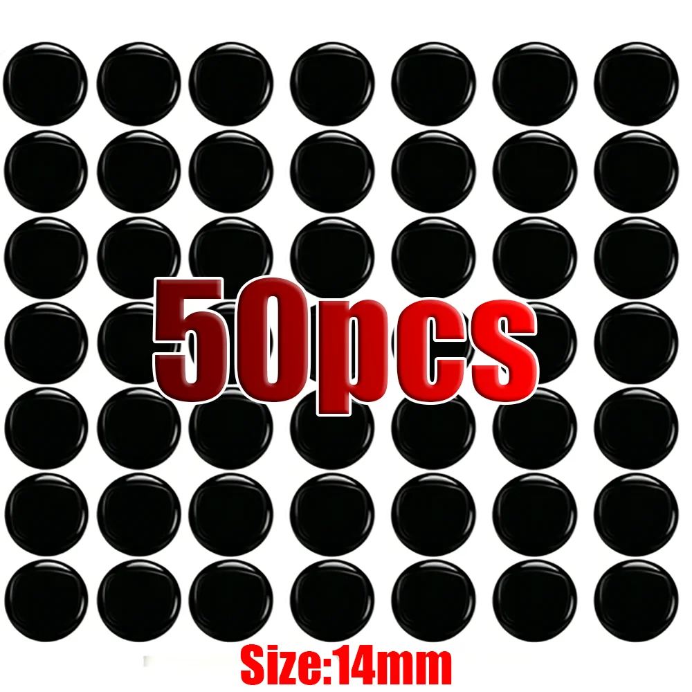 50pcs 14MM Car Key Crystal Logo Sticker Epoxy Emblem for XHO-RSE VVDI K-D Remote Control for BM-W/Fo-rd/To-yota/B-EN Accessories