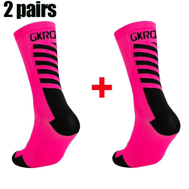 2pairs New Cycling Socks High Quality Compression Men Bike Outdoor Women Running Professional Sports Running