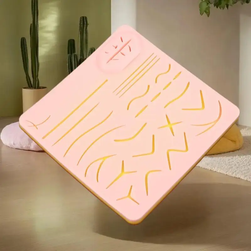 

Reusable Silicone Surgical Suture Kit Pad for Traumatic Wound Simulation Practice Skin Training & Teaching Model for Students