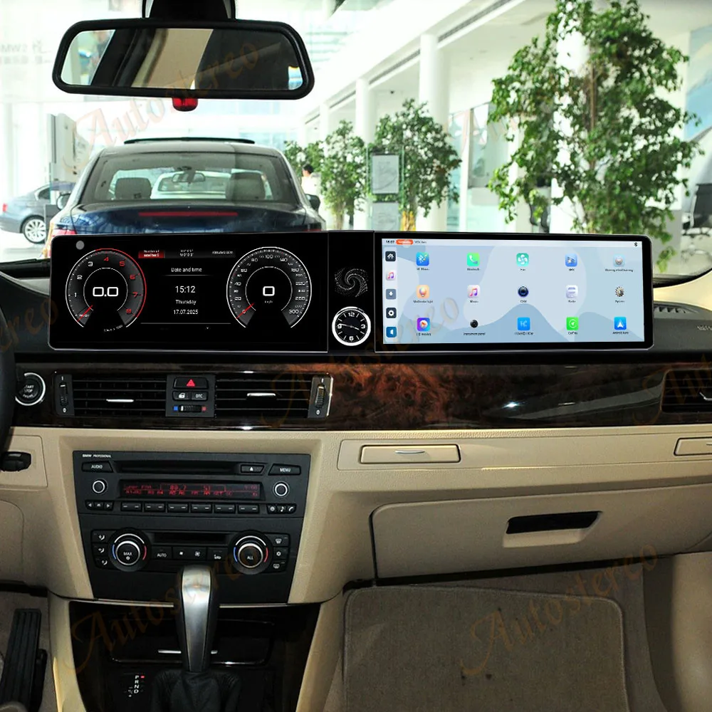Dual Screen Android14 ID9 Car Radio Carplay Screen For BMW 3 Series E90 E91 E92 E93 Multimedia Player GPS Navigation Head Unit