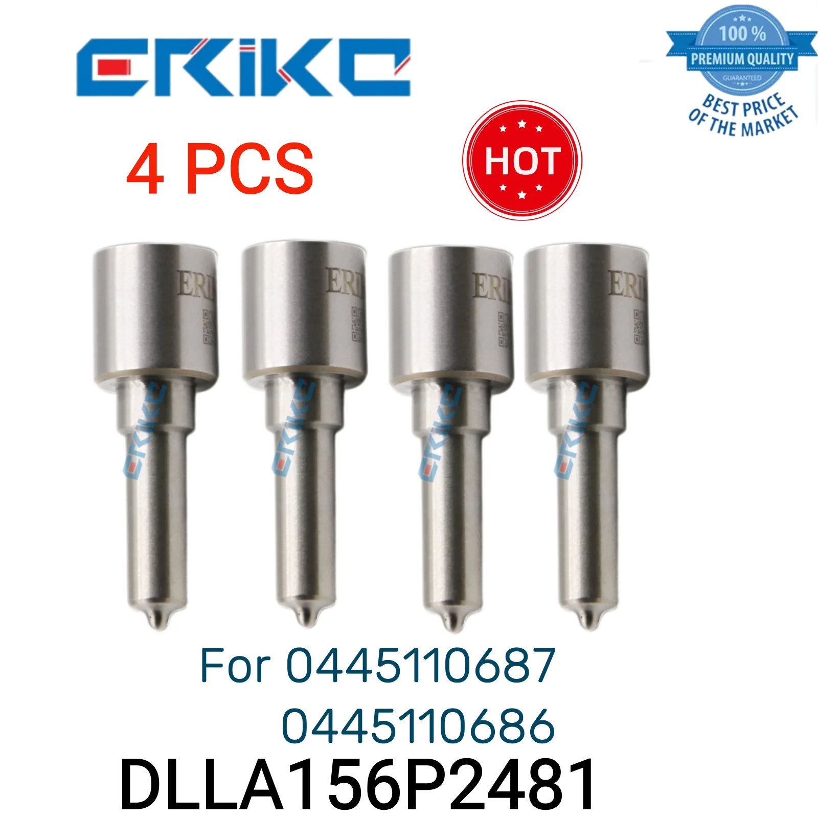 

4 PCS DLLA156P2481 Common Rail Nozzle 0 433 172 481 DLLA 156 P 2481 Sprayer Nozzle DLLA 156P2481 Oil Nozzle for 0445110687 686