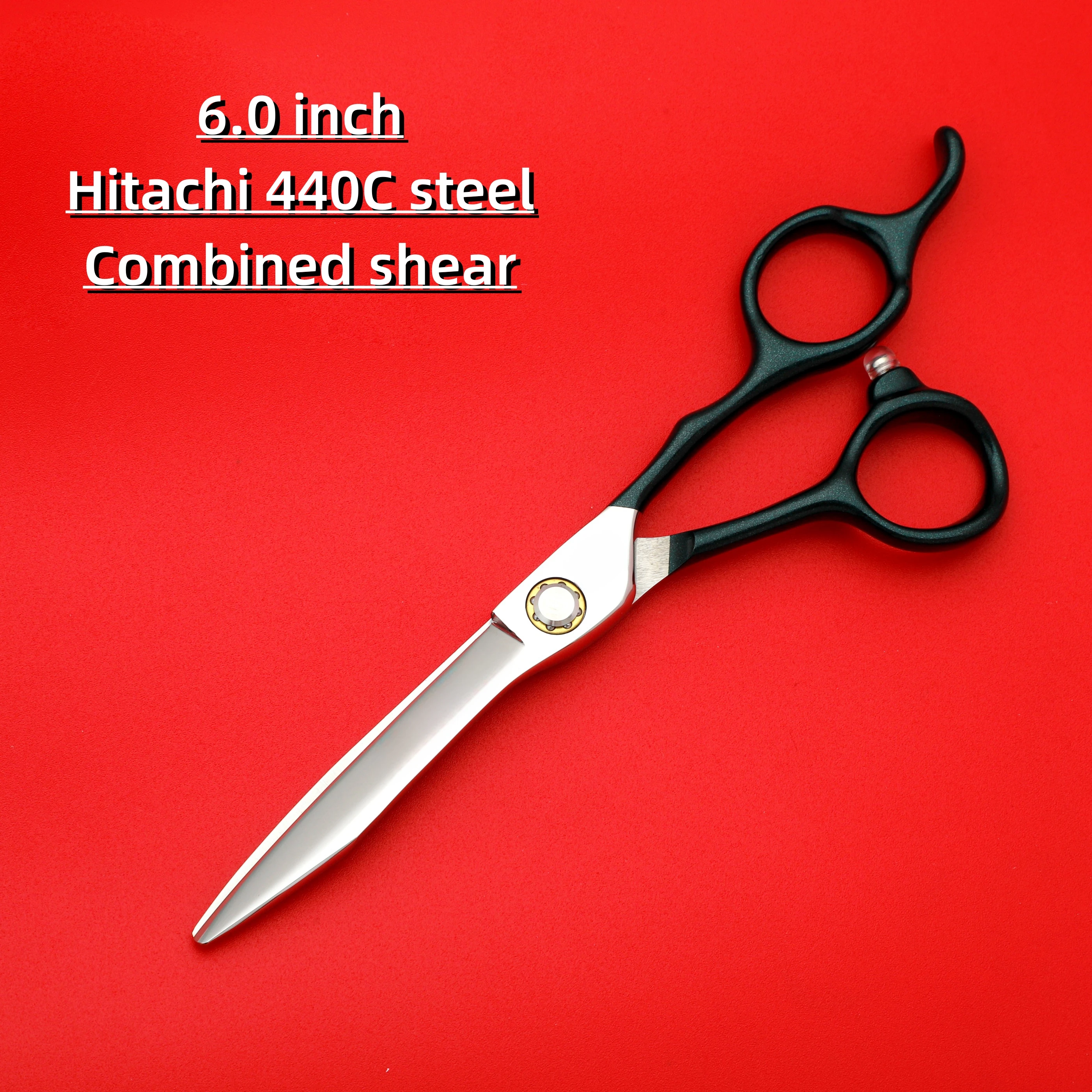 

Professional barber scissors JAPAN 440c steel 6.0 inch multifunction thinning shears Barbershop High quality Hair cutting tools