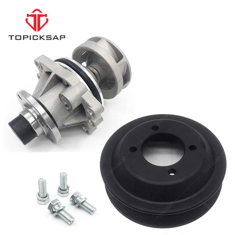 

TOPICKSAP Water Pump Metal Impeller & O-Ring & Pulley Nuts for BMW E34 E36 E39 E46 E53 E83 323i 325i 328i 525i X5 Z3 Z4