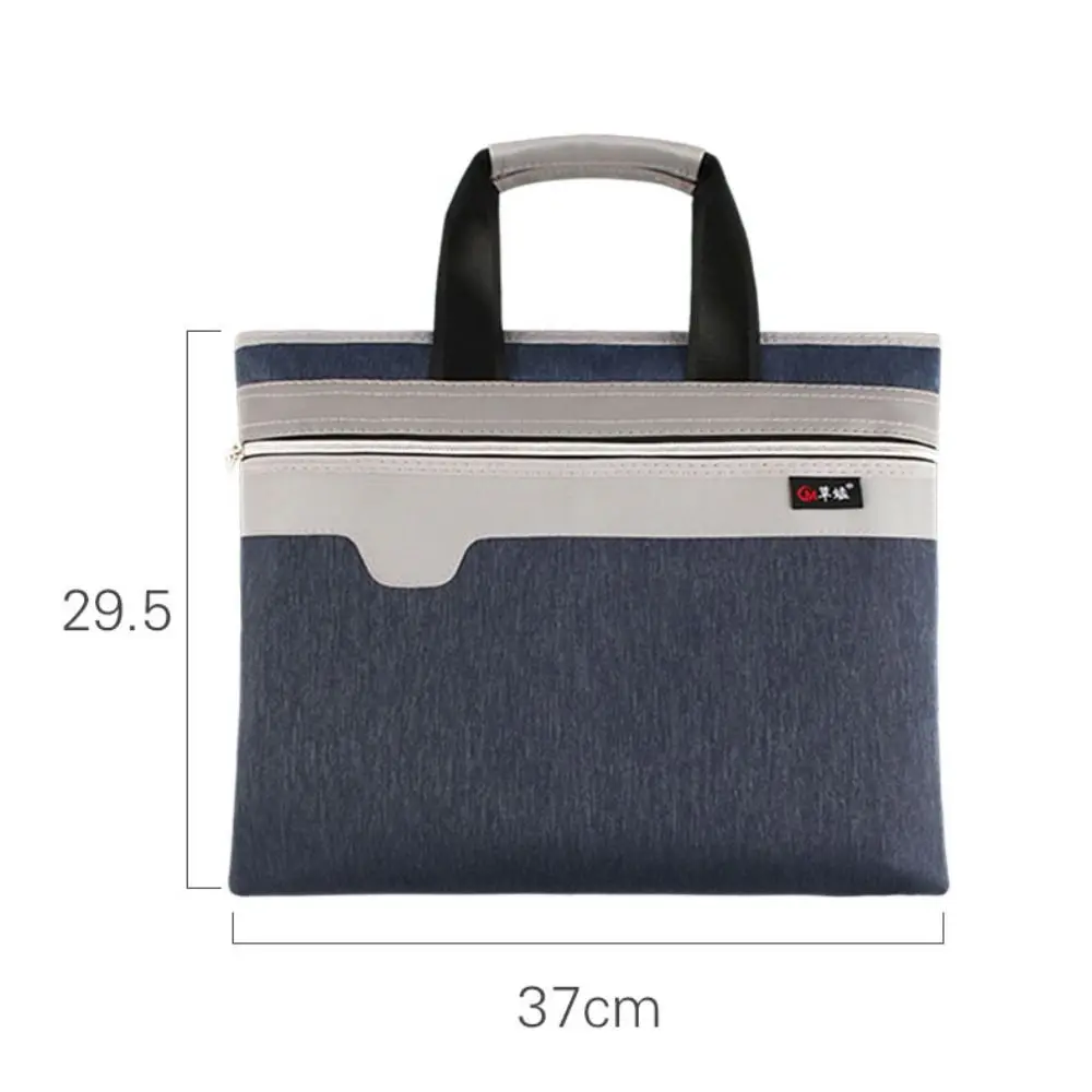 Borsa per documenti di grande capacità Organizzatore di carta in tessuto Oxford Valigetta da lavoro Cartella di file A4 con chiusura a cerniera impermeabile