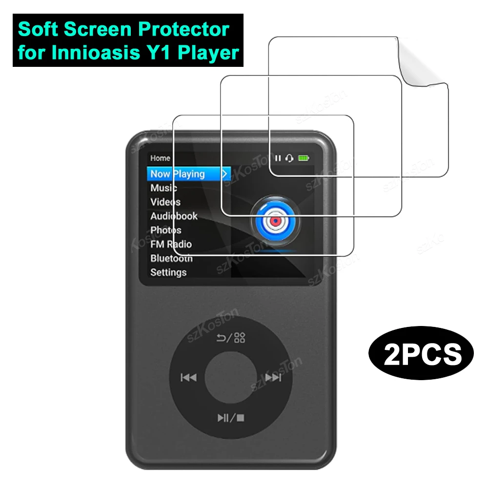 2er-Pack weicher Displayschutz für Innioasis Y1 MP3-Player HD, vollständiger flexibler TPU-Schutzfilm für INNIOASIS Y1