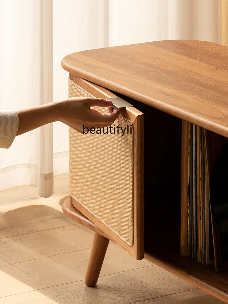 TV Cabinet Living Room Home | Nordic Living Room Solid Wood Floor TV Cabinet Storage Storage Integrated Floor Cabinet