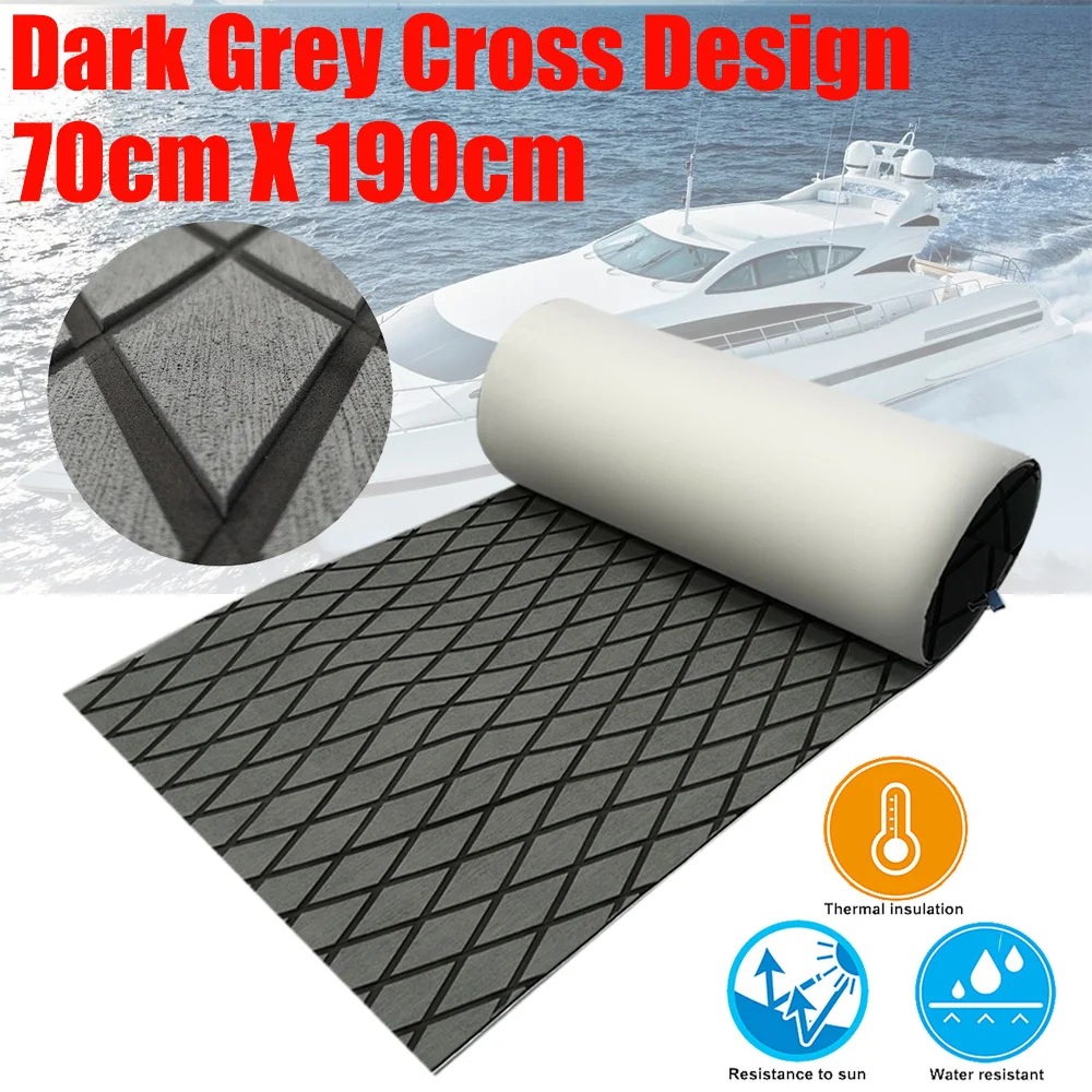 

Boat Flooring EVA Foam Decking Sheet Faux Teak Marine Mat Marine Carpet Cooler Tops Seating Non-Slip Self-Adhesive Flooring Mate