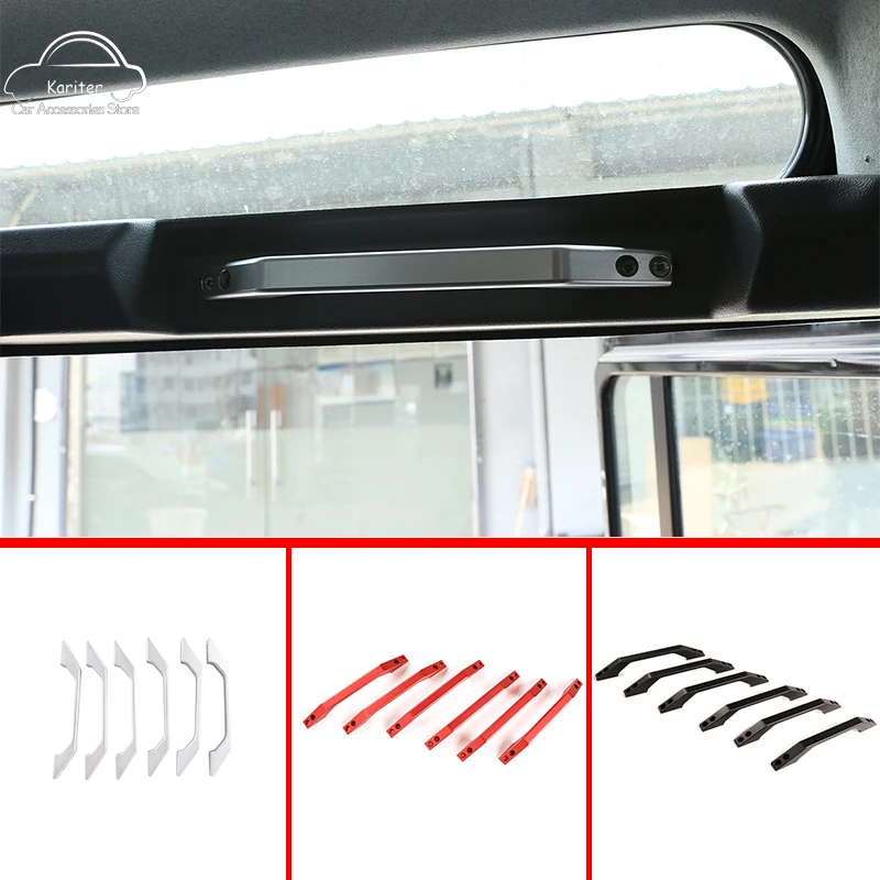 

For Land Rover Defender 110 130 2004-2018 Car Styling Silver Black Red Aluminum Alloy Car Roof Grab Handle Trim Car Accessories