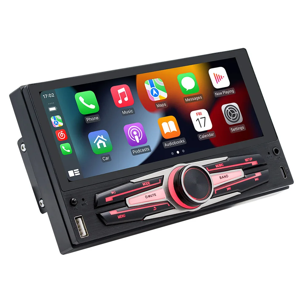 

Single Din Car Stereo 6.86-Inch MP5 Player Multimedia AM/FM Radio Receiver V5.1 Hands-free Calling USB Reading TYPE-C Charging