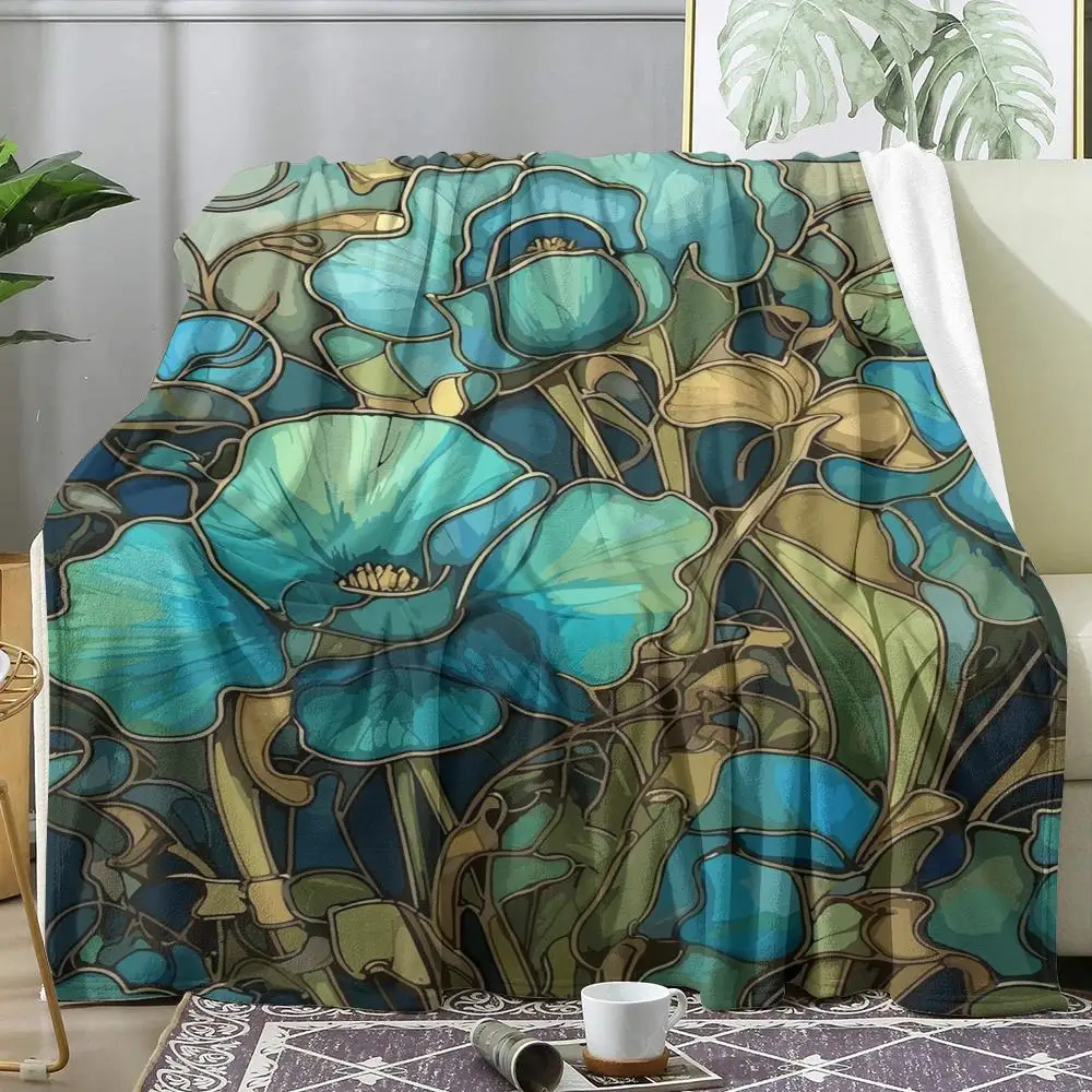 Black Rose Throw Soft Flannel Throw Lightweight Summer Home Nap Blanket for Sofa Cozy Bed Travel