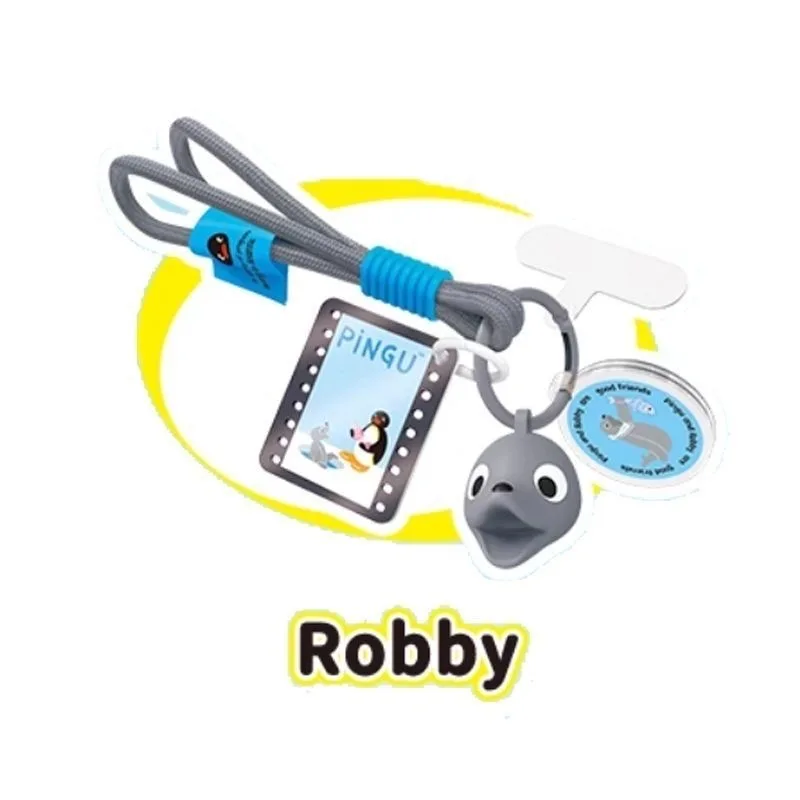 Anime Pingu Antarctic Story Keychain Cute Pinga Figure Keychain Classic Animation Rubber Keychain Twist Ball Blind Box view 4