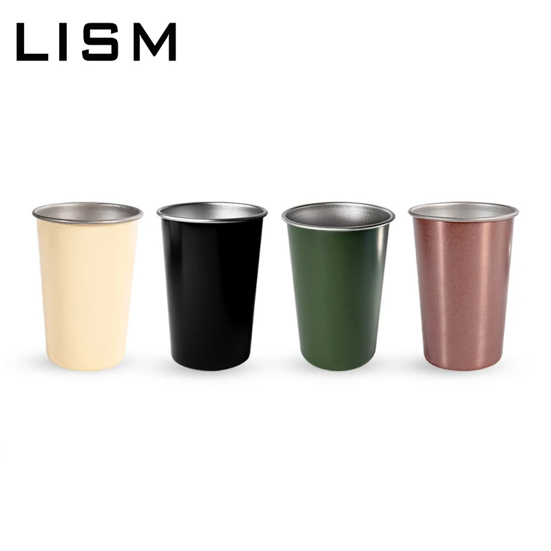 

50/350ML Stainless Steel Camping Cups Portable Stackable Outdoor Hike Picnic Water Coffee Beer Mug Reusable Mini Whisky Wine Cup