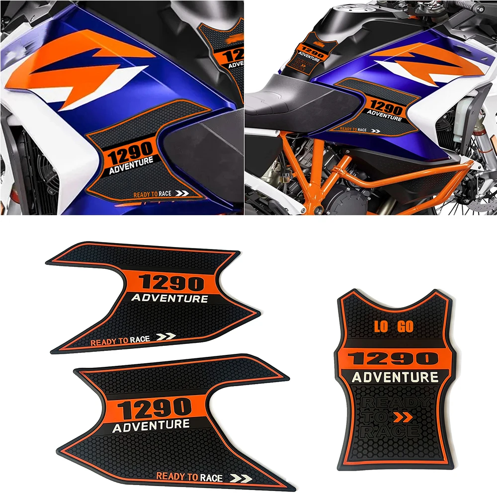 Side Fuel Tank Pad Protector Adesivos, Decalque, Joelho Grip, Traction Pad, Tankpad para 1290 Super Adventure S R 2021-2023