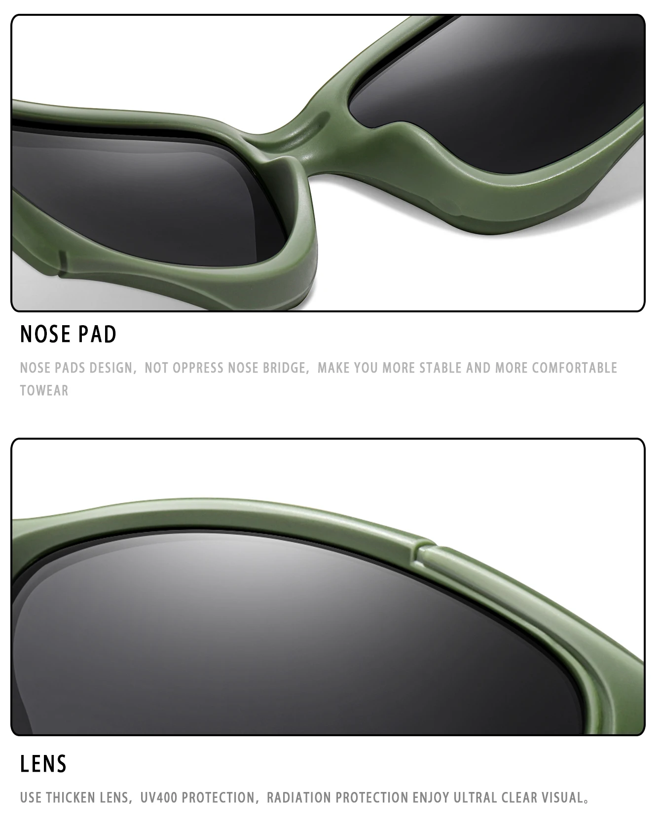 3er Pack trend ige Outdoor-Taktik Sport Sonnenbrille Männer und Frauen Fahrrad brille Fahren Camping Reisen bunte Brille – Detail 9