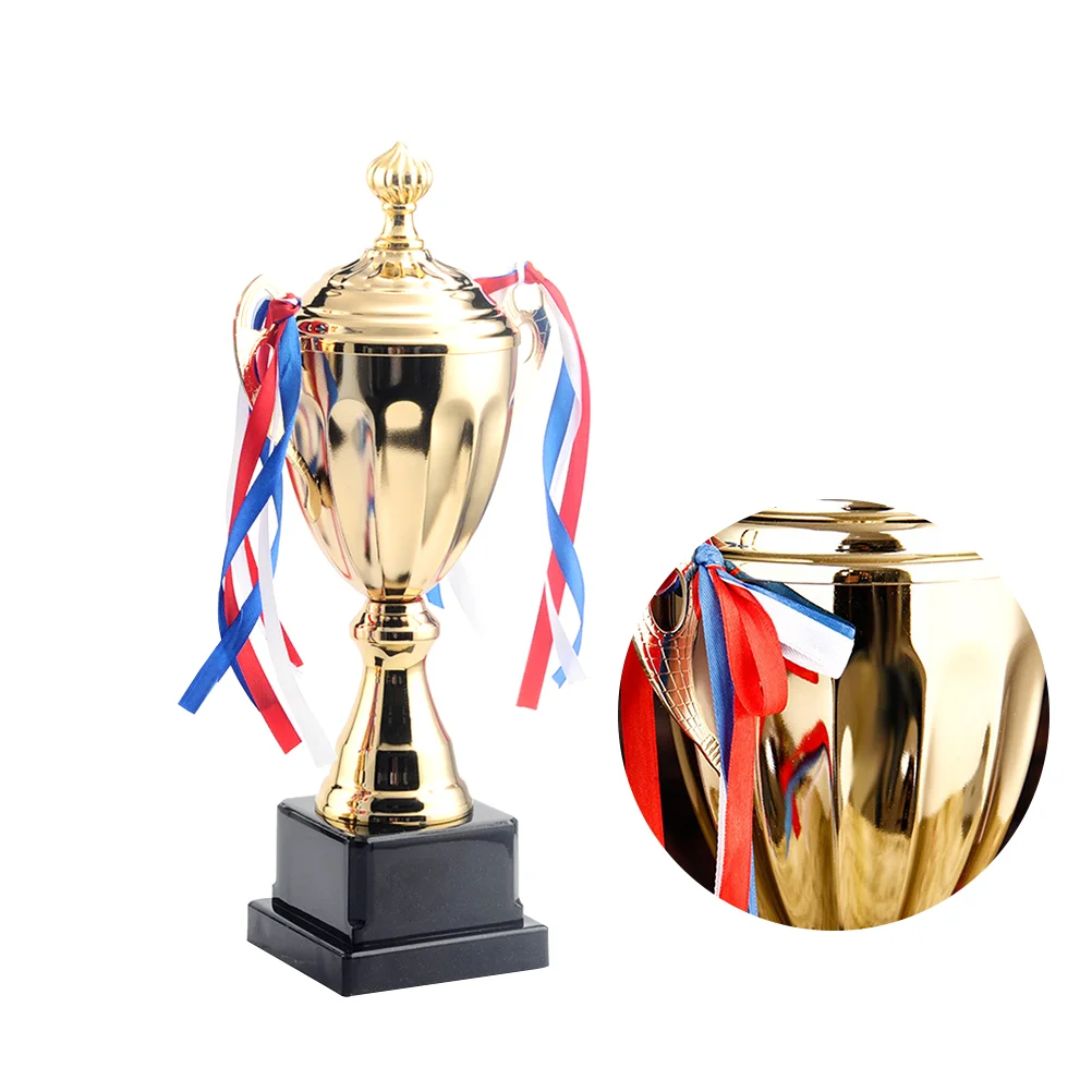 

1PC Sports Match Trophy Metal Trophy School Tournament Honor Trophy for Competition Ceremony (34cm)