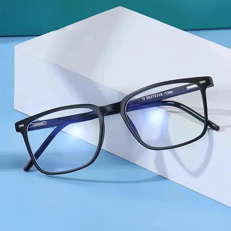 2025 quadratische blaue Licht-blockierende Brille für Herren, TR90-Lichtrahmen, Anti-Blue-Ray-Brille, Damen, klassische Computerbrille