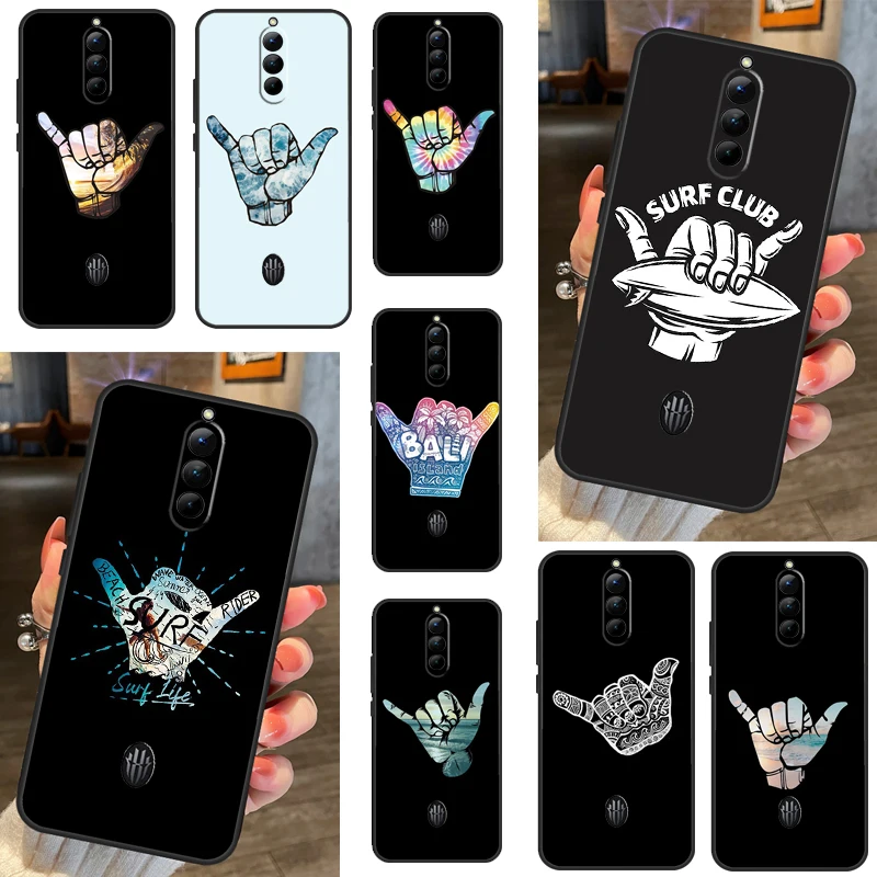 Surfer Surf Hang Loose Shaka Phone Case For ZTE Nubia Red Magic 8 Pro Redmagic 6 7 6S 7S Pro 5G 5S 6R Back Cover Shell