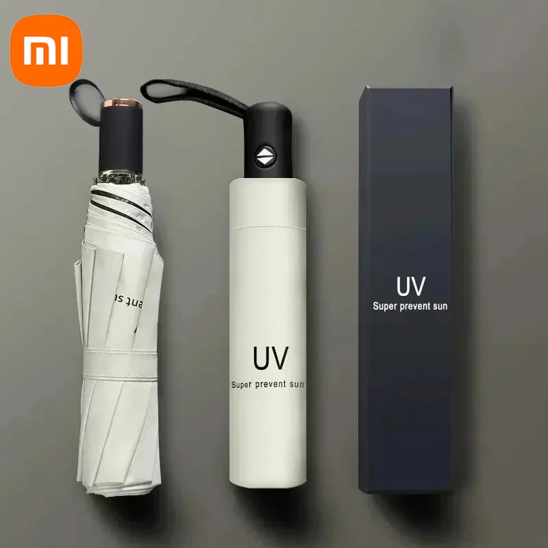 Xiaomi-Mini paraguas plegable automático para hombre y mujer, sombrilla portátil a prueba de viento y lluvia, Anti UV, a la moda, nuevo