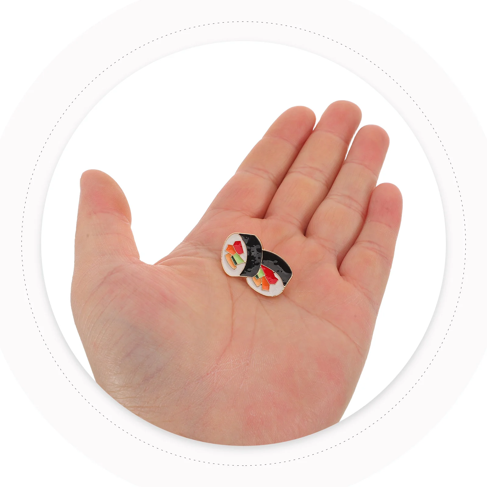 

4pcs Roll Brooch Pins Metal Enamel Lapel Badges For Sweaters Scarves Shawls Dresses Cardigans Jackets Tote Bags Hats Blankets