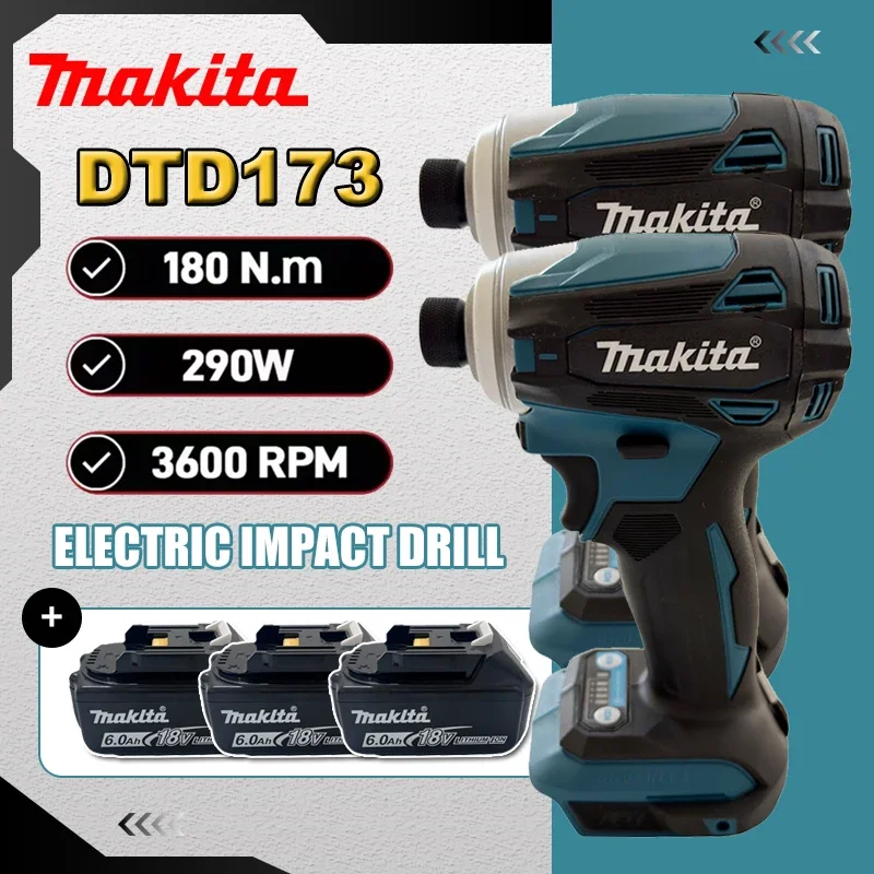 

Makita DTD173 Brushless Electric Screwdriver Auto Repair Impact Screwdriver Batch 220N.m Electric Driver Tools For Makita18V