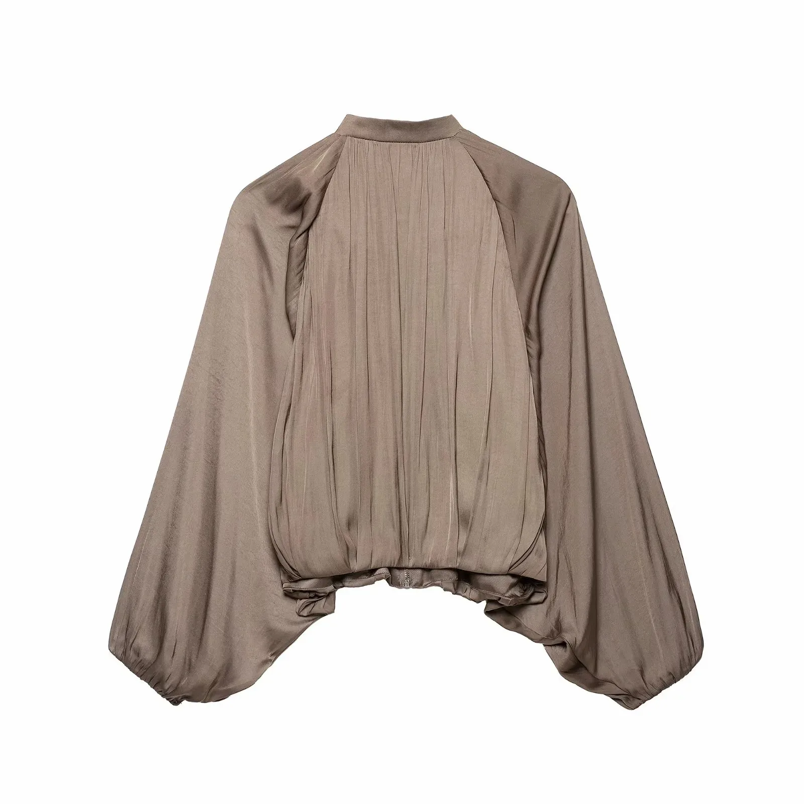 Damen Herbst Neuankunft Langarm-Jacke Damen Batwing Loose Fit Parka Jacke Lässiger Modestil Damenjacke – Detail 3
