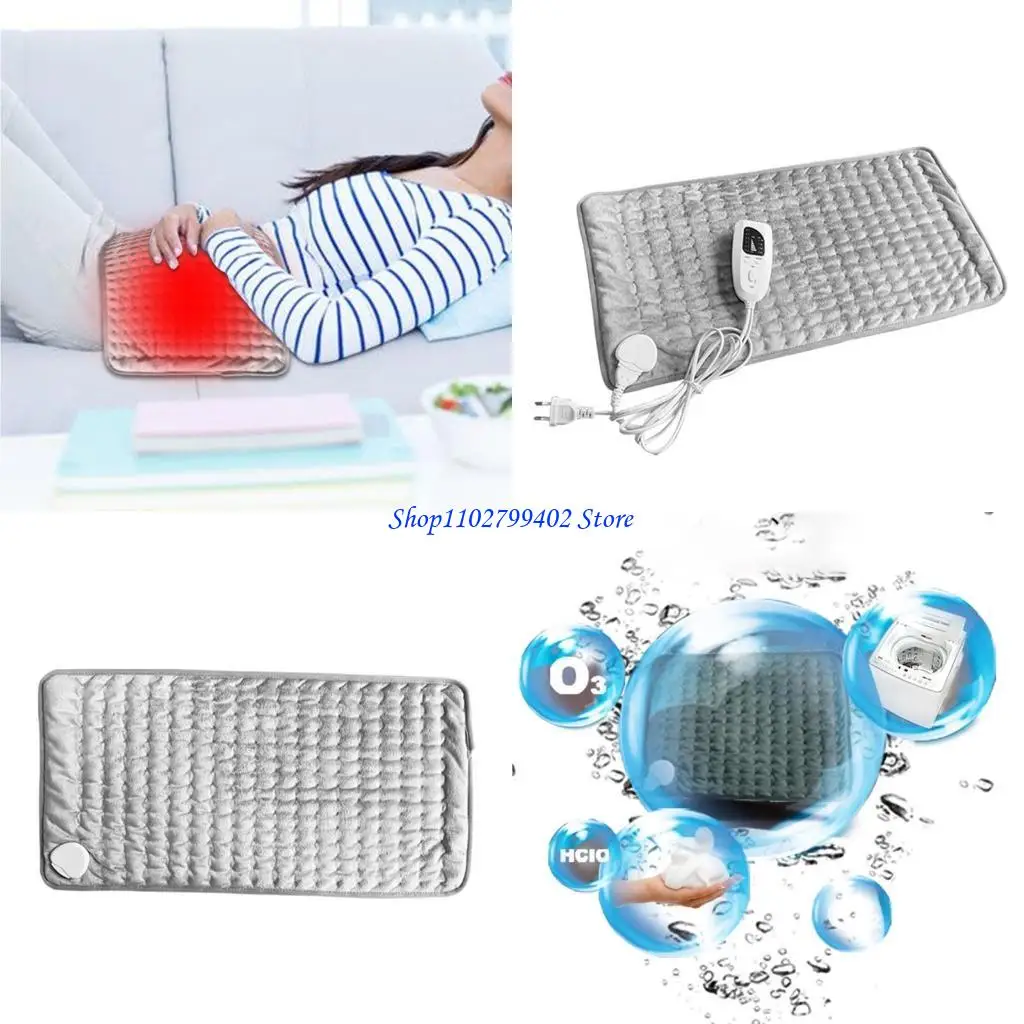 

547F Electric Heating Pad Blanket for Back Pain Relief with Timer 6 Heat Settings Heated Pad Auto Off Body Warmer