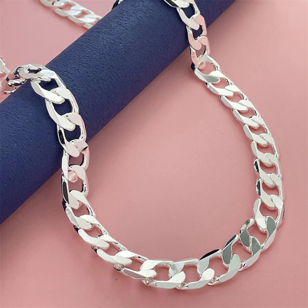 Mens 8mm Cuban Chain 40cm-75cm Daily Wear Fashion Jewelry Accessories Gift Hip Hop Necklace