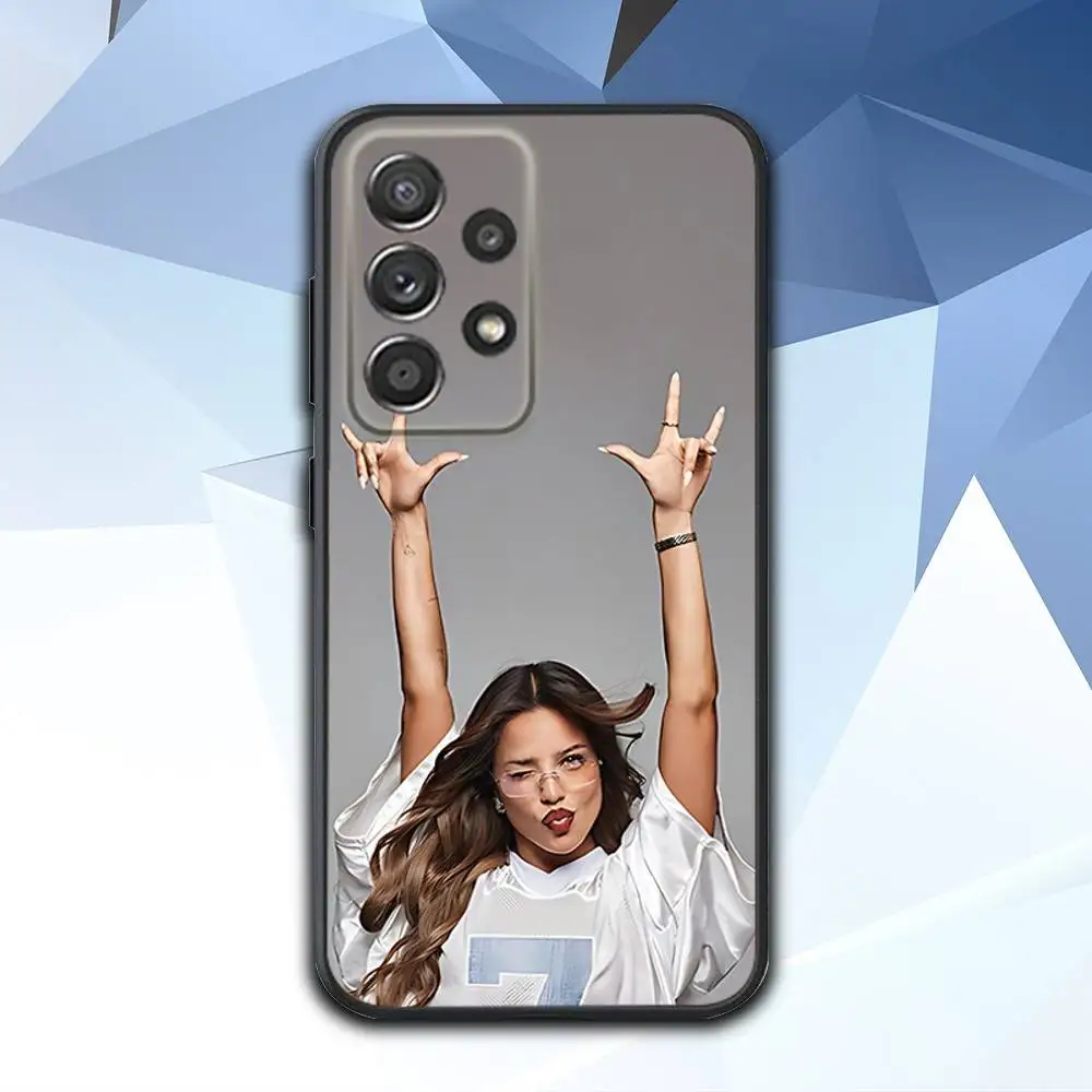 E-Emilia mp3 Singer Mernes Phone Case For Samsung S 25,24,23,22,30,21,10,9,Ultra,Plus,Lite,FE,4,5 G Soft Black Case