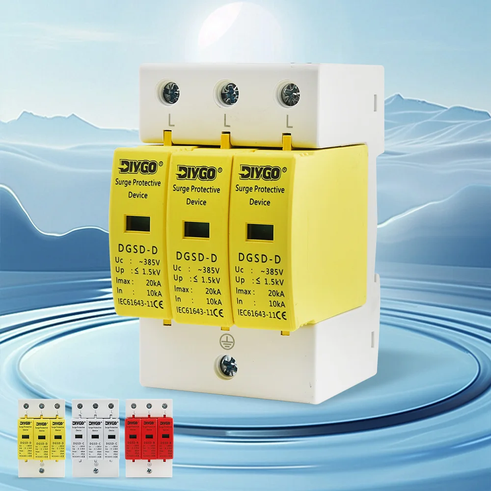 

AC SPD 3P Home Lightning сетевой фильтр 10-20KA 20-40KA 30-60KA 385 В 2P + N Солнечное фотоэлектрическое защитное устройство низкого напряжения