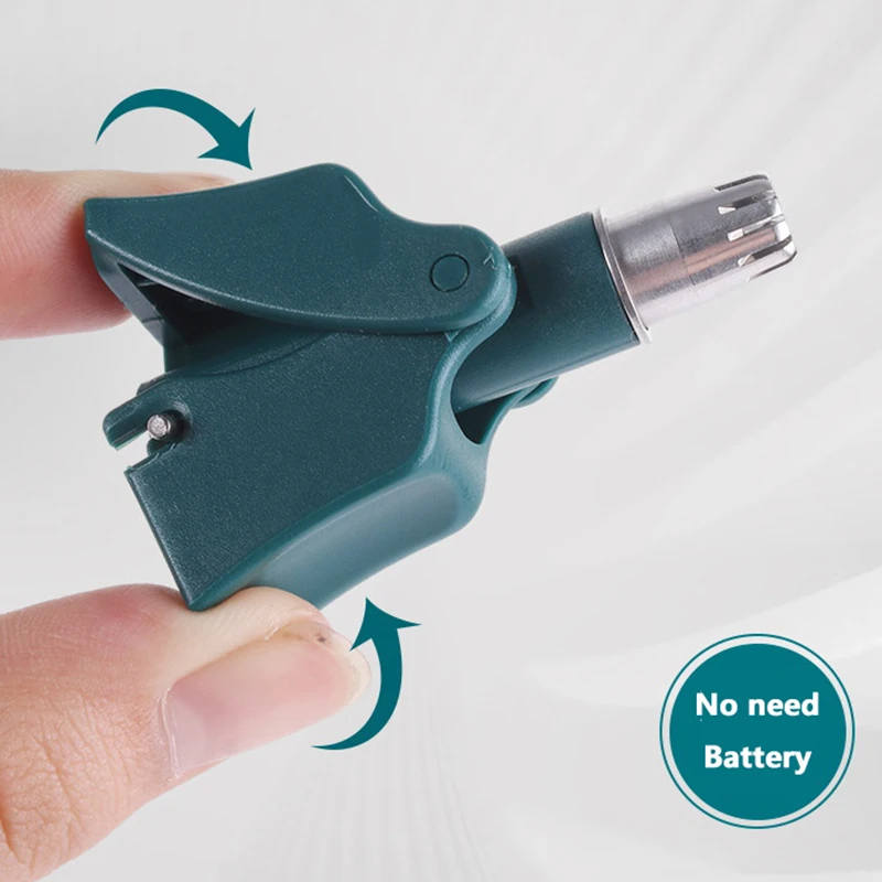 Nose Hair Trimmer Cleaner Stainless Steel Manual Mechanical Shaving Razor Washable Hair Removal Tools Nostril Cleaner Scrape