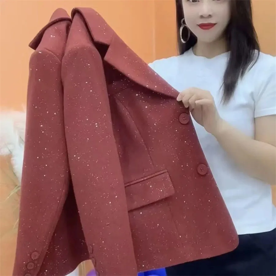 

Korean Suit Jacket Women Spring Autumn New Loose Long Sleeve Chic Basic Simple Office All-match Ladies Blazer Jackets Outerwear