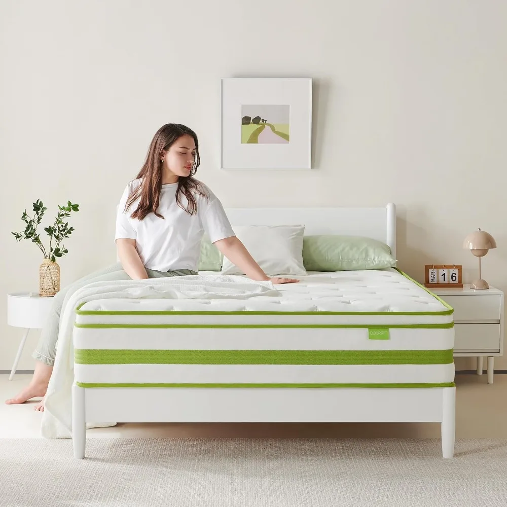 

King Size Mattress, 12 Inch King Mattress , Mattress Memory Foam and Pocket Spring, Comfortable Support and Pressure Relief