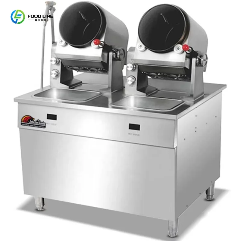 Customized Intelligent Rotating Wok Cooking Robot Restaurant Cooker Induction Fried Rice Machine