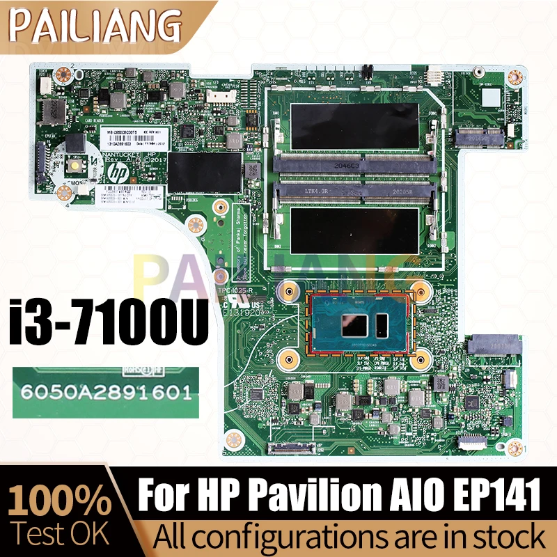 

Материнская плата все-в-одном для HP Pavilion AIO EP141 материнская плата для ноутбука SR343 i3-7100U 935503-601 полностью протестирована