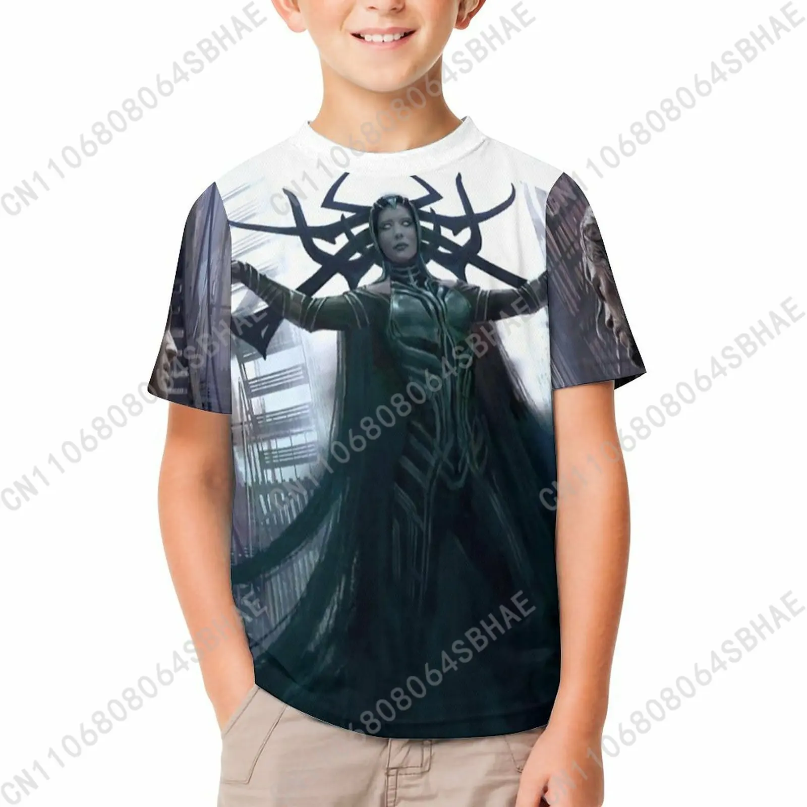 

Marvel Hela T Shirt Boy Girl Short Sleeve Print Cotton TShirt Comfortable Crew Neck Children Child Tee Cosplay