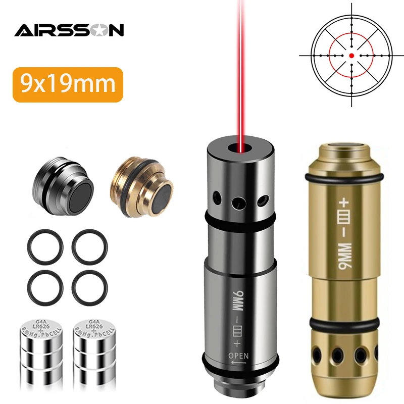 9mm Laser Training Bullet Dry Fire Laser Trainer Cartridge for Airsoft Pistol Shooting Hunting Red Dot Laser Training Ammunition