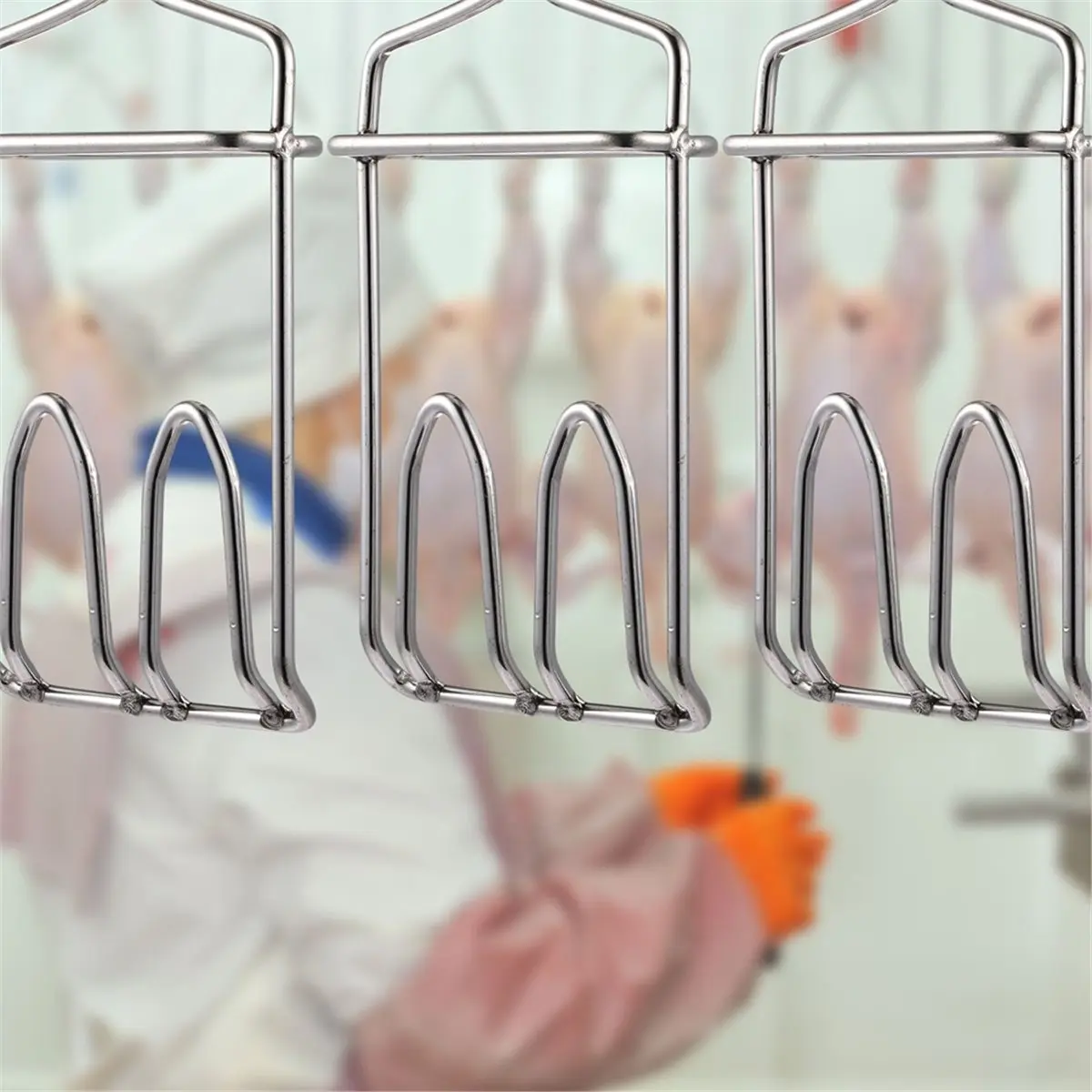 

Крючок для птицы, крючки для оборудования для подвешивания мяса, вешалка из нержавеющей стали, М-образная подвеска для мясника