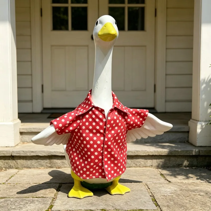 Goose Holiday Costume Sets Outdoor Statue Decoration Props Party Photo Booth Props 23-inch Easter Porch Goose Costumes