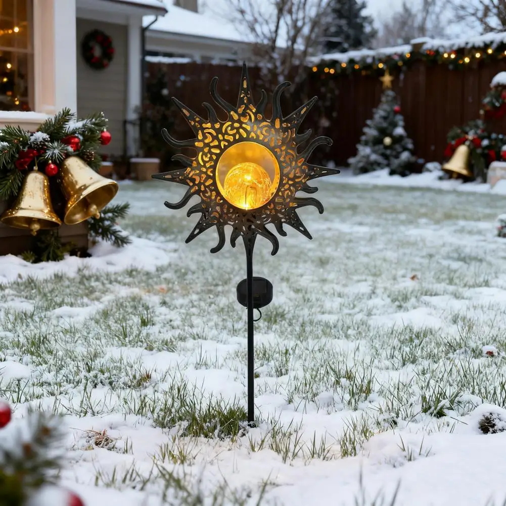 

Наружный солнечный декоративный светильник, художественный железный пламя, солнечный светильник для садовой дорожки, патио, двора, устойчивый к атмосферным воздействиям солнечный наземный светильник