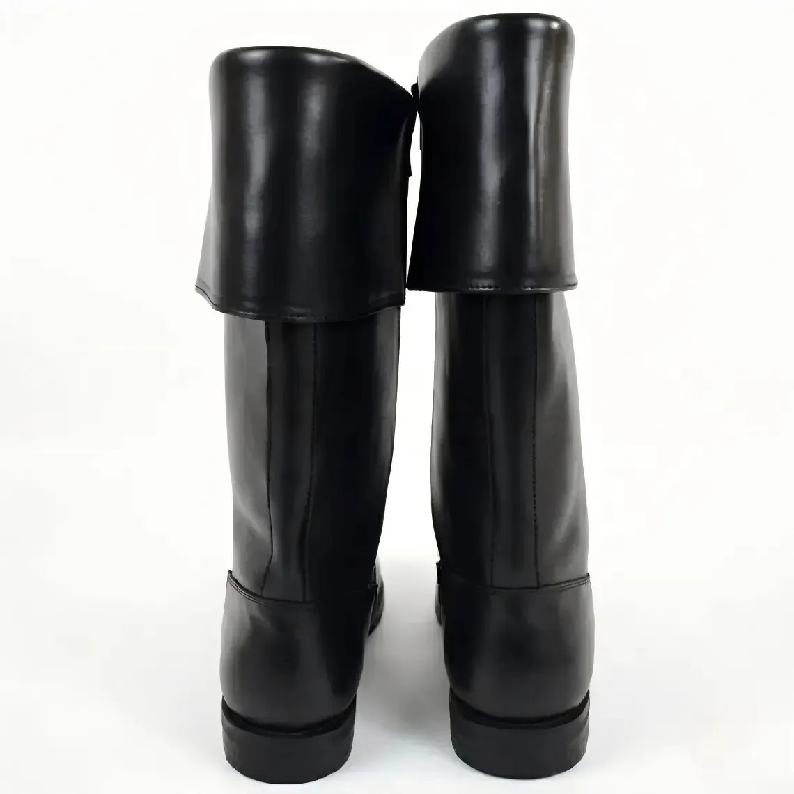 Weihnachtsmann-Kostümstiefel aus Kunstleder, kniehohe Stiefel mit Umschlag, für Feiertagspartys, Rollenspiele, Karneval, Bühnenauftritte, Schuhe – Detail 4