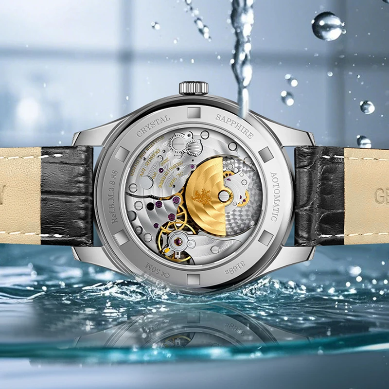 BORMAN Nuova collezione Micro Rotor Orologi da uomo minimalisti Movimento meccanico automatico Orologi da uomo d'affari super sottili