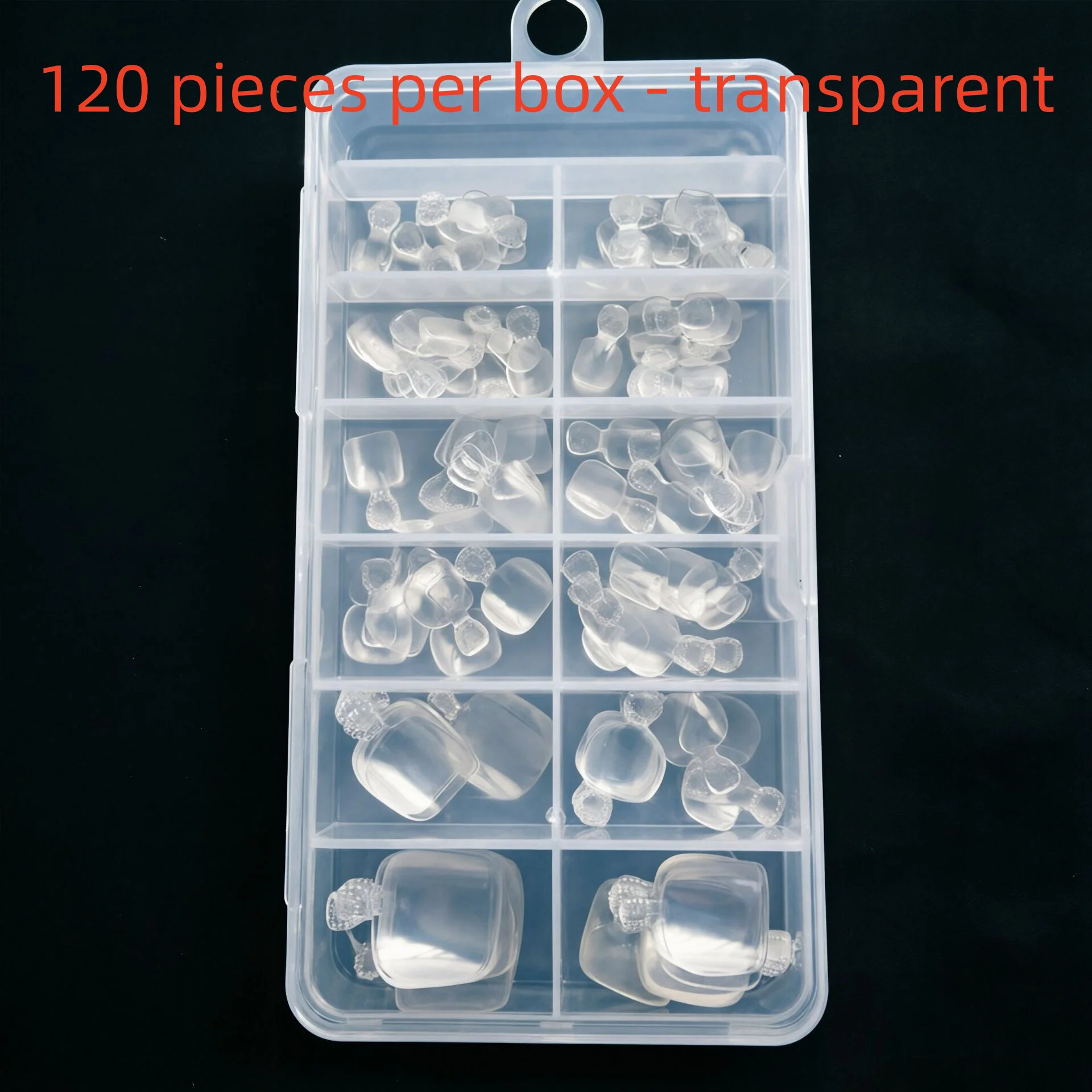 Kurze weiße künstliche Zehennägel, vollflächig abdeckend, French Press-On, nahtlose quadratische Zehennagelspitzen für DIY-Pediküre-Kunst – Detail 1