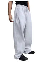 2025 pantalones de chándal de pierna ancha para hombres, pantalones de chándal para hombres y mujeres europeos y americanos, cordón en la cintura pierna recta suelta casual s