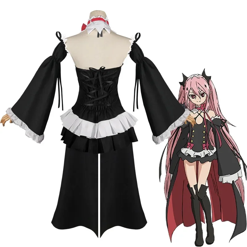 Seraph of The End Owari No Seraph Krul Tepes Cosplay Costume uniforme parrucca Cosplay Anime strega vampiro Costume di Halloween per le donne