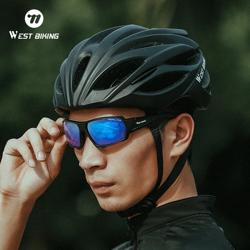 WEST BIKING HD Polarisierte Sonnenbrille Unisex Winddicht Radfahren Brille Laufen Angeln Fahren Brillen MTB Rennrad Brille