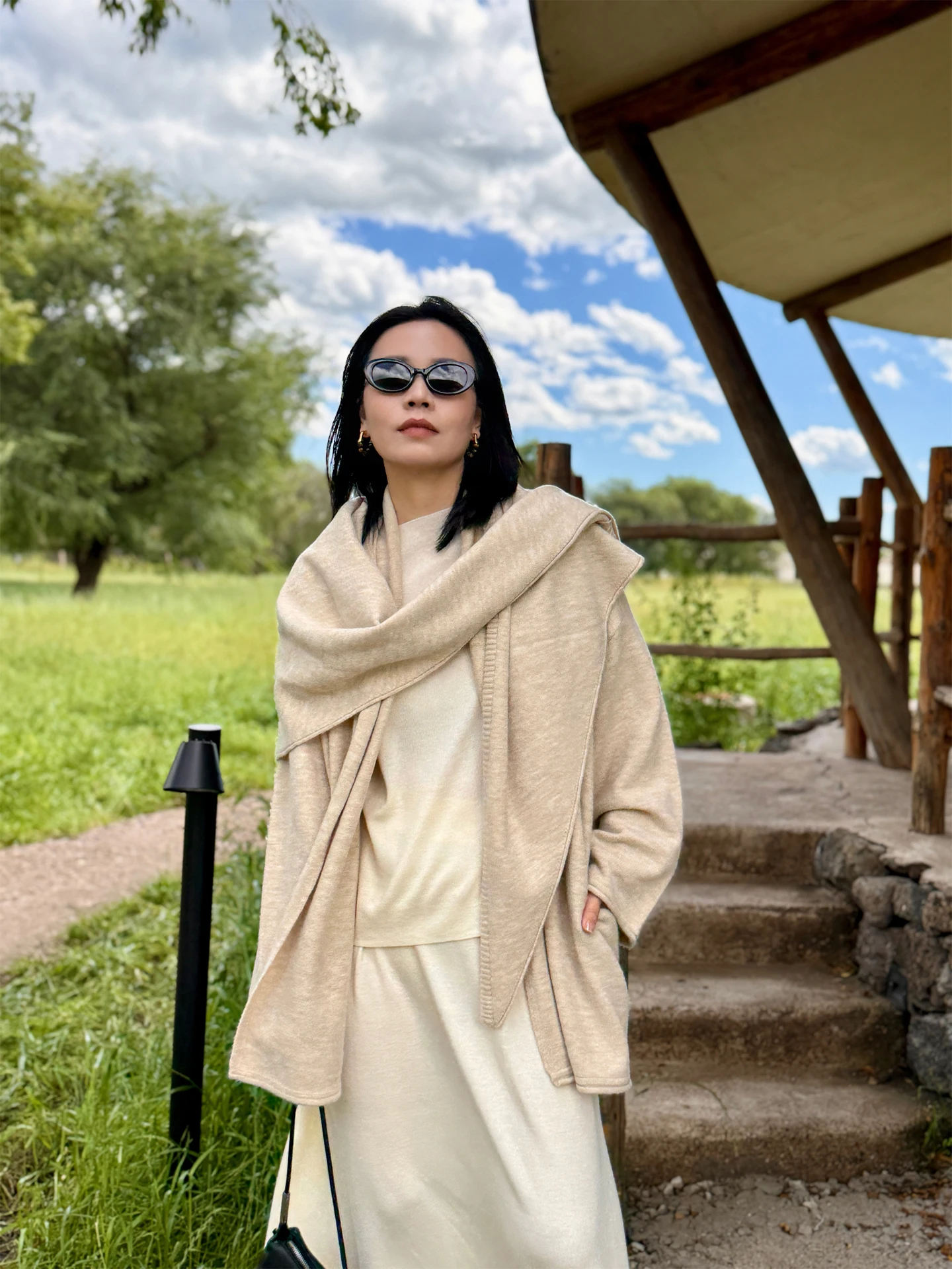 

Модный осенне-зимний тонкий кардиган Ting2 Stuow Sle с открытыми плечами, отложным воротником, повседневный, для женщин