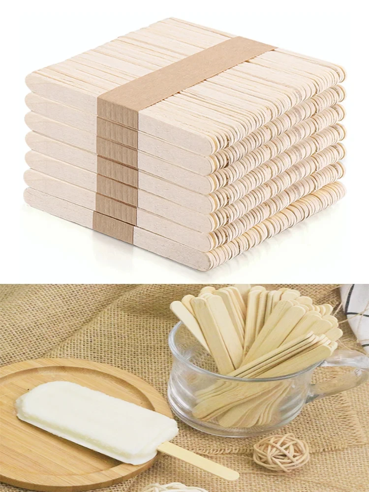 50/100Pcs Resin Tool Epoxy Stirring Stick Popsicle Ice Cream Stick Handmade DIY Resin Mold Wood Pop Stick Making Accessories