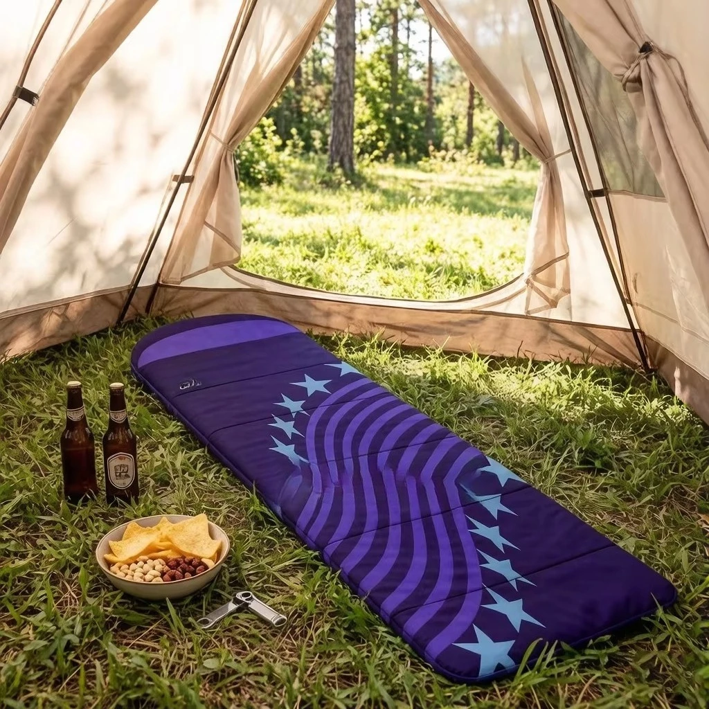 Portable Camping Sleeping Bags for Adults Purple Blue Starry Design Lightweight Compact Warm & Cozy
