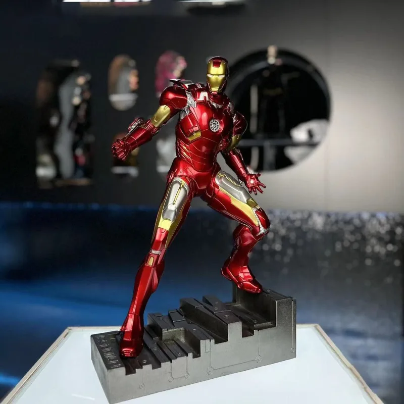48 センチメートルアイアンマンフィギュア MK7 磁気接続光るアニメモデルハイエンド樹脂デスクトップ装飾装飾子供のおもちゃギフト